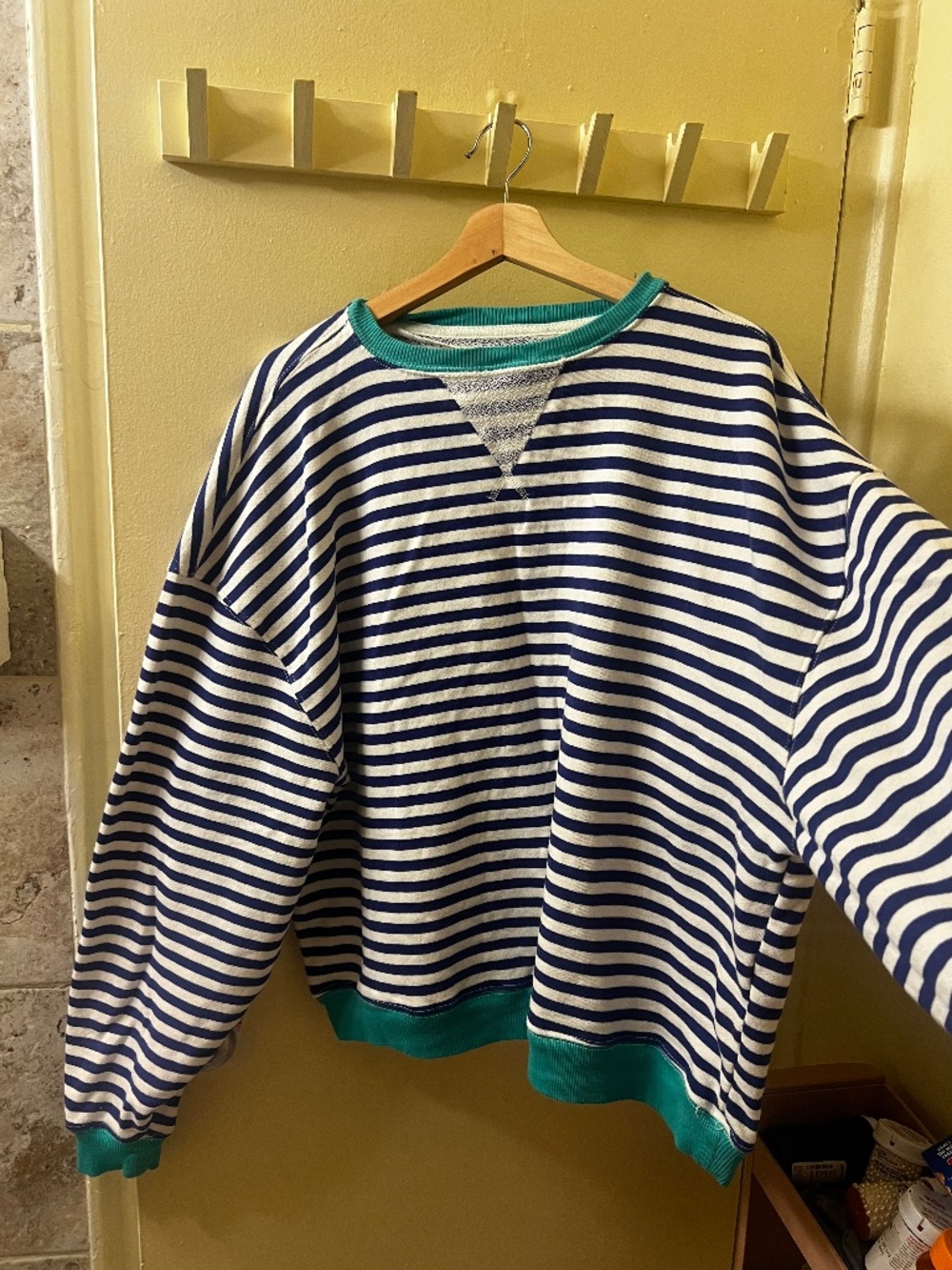 Free People Blue Striped Sweater